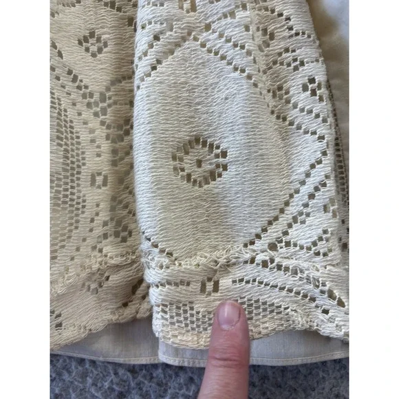 Vintage Gunne Sax Dress Size 7 Crochet Lace Corset Prairie Cottagecore Wedding - Picture 7 of 16